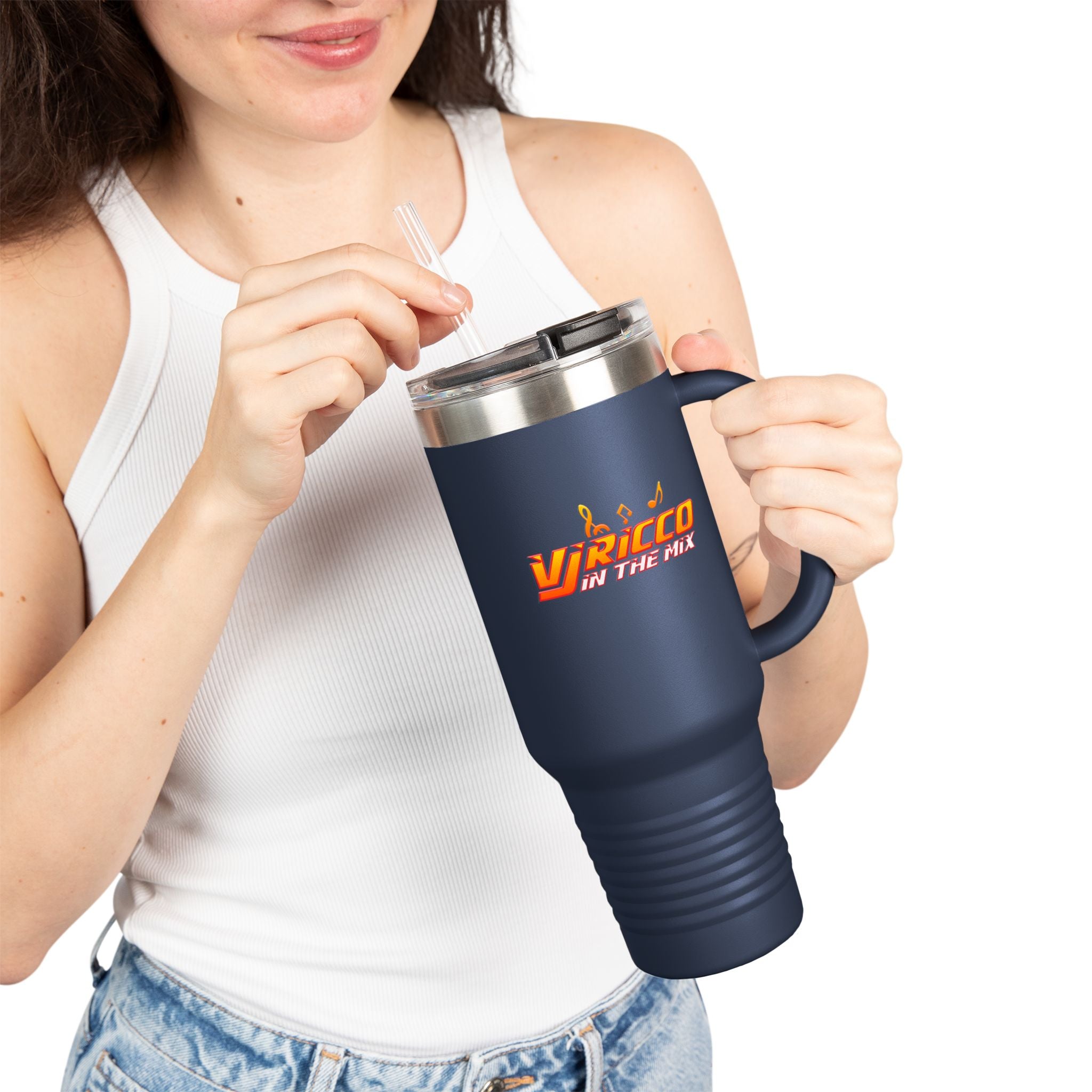 "VJ Ricco"🎤 Insulated Travel Mug - 40oz | Perfect for Music Lovers & On-the-Go Refreshments